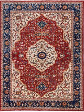 Chobi Red Hand Knotted 9'2" X 12'0"  Area Rug 700-136407