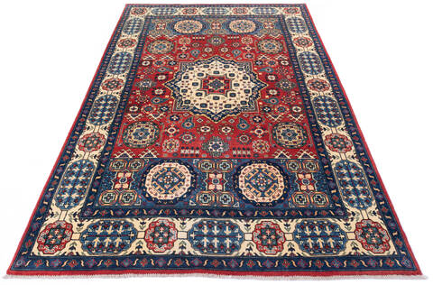 Chobi Red Hand Knotted 59 X 88 Area Rug 700-136409 Image 1