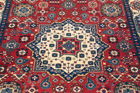 Chobi Red Hand Knotted 59 X 88 Area Rug 700-136409 Image 2