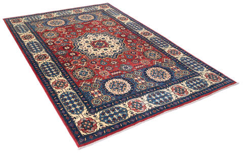 Chobi Red Hand Knotted 59 X 88 Area Rug 700-136409 Image 4