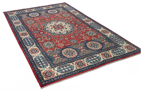 Chobi Red Hand Knotted 59 X 88 Area Rug 700-136409 Image 6