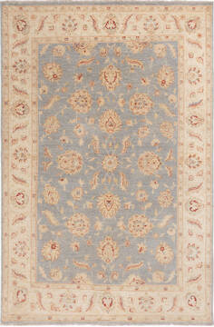 Chobi Blue Hand Knotted 5'3" X 8'0"  Area Rug 700-136411