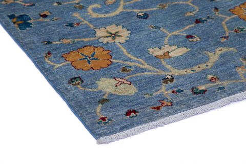 Chobi Blue Hand Knotted 40 X 60 Area Rug 700-136419 Image 3