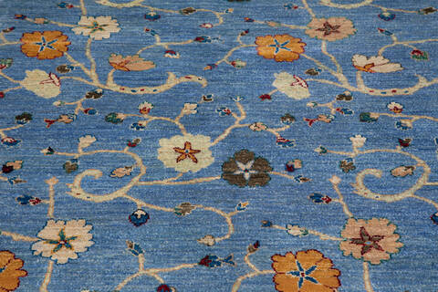 Chobi Blue Hand Knotted 40 X 60 Area Rug 700-136419 Image 5