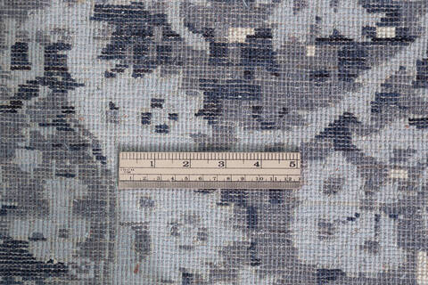 Modern Grey Runner Hand Knotted 26 X 910 Area Rug 700-136428 Image 6