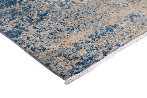 Chobi Blue Hand Knotted 31 X 410 Area Rug 700-136430 Image 2