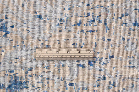 Chobi Blue Hand Knotted 31 X 410 Area Rug 700-136430 Image 4