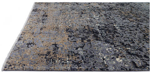 Modern Black Hand Knotted 62 X 89 Area Rug 700-136433 Image 7