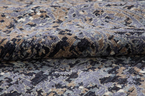 Modern Black Hand Knotted 62 X 89 Area Rug 700-136433 Image 8