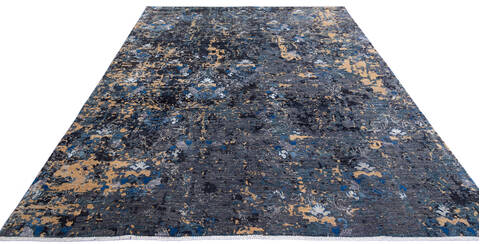 Modern Grey Hand Knotted 80 X 911 Area Rug 700-136434 Image 1