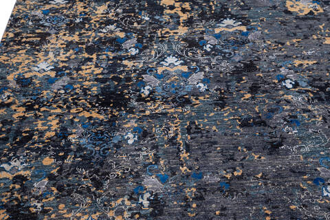 Modern Grey Hand Knotted 80 X 911 Area Rug 700-136434 Image 2