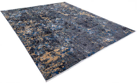 Modern Grey Hand Knotted 80 X 911 Area Rug 700-136434 Image 3