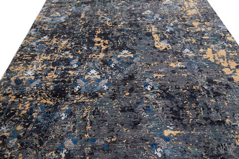 Modern Grey Hand Knotted 80 X 911 Area Rug 700-136434 Image 8