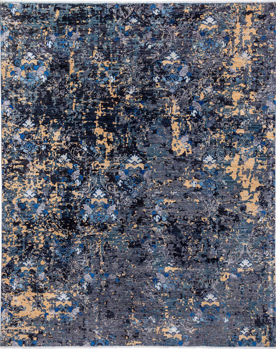 Modern Grey Hand Knotted 80 X 911 Area Rug 700-136434 Image 0