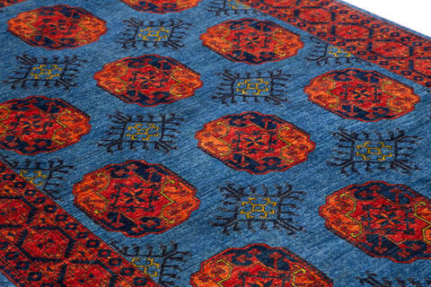 Chobi Blue Hand Knotted 57 X 711 Area Rug 700-136441 Image 4
