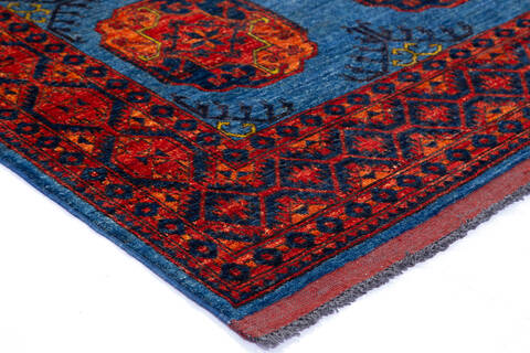 Chobi Blue Hand Knotted 57 X 711 Area Rug 700-136441 Image 5