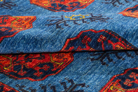 Chobi Blue Hand Knotted 57 X 711 Area Rug 700-136441 Image 6