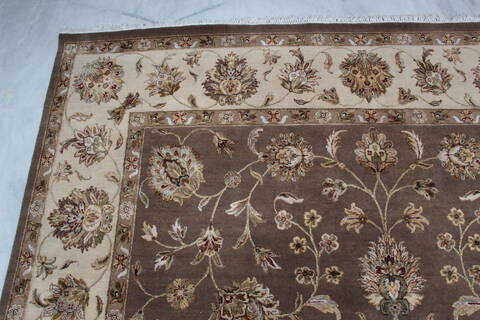 Jaipur Brown Hand Knotted 81 X 101 Area Rug 905-136458 Image 4