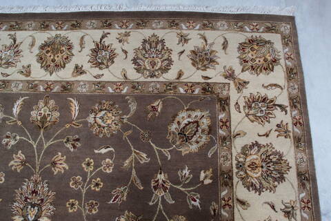 Jaipur Brown Hand Knotted 81 X 101 Area Rug 905-136458 Image 5