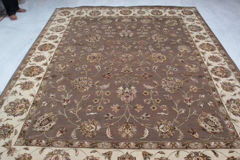 Jaipur Brown Hand Knotted 81 X 101 Area Rug 905-136458 Image 6