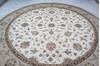 Jaipur White Round Hand Knotted 111 X 111  Area Rug 905-136462 Thumb 6