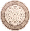Jaipur White Round Hand Knotted 111 X 111  Area Rug 905-136462 Thumb 0