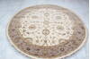 Jaipur White Round Hand Knotted 70 X 71  Area Rug 905-136469 Thumb 3