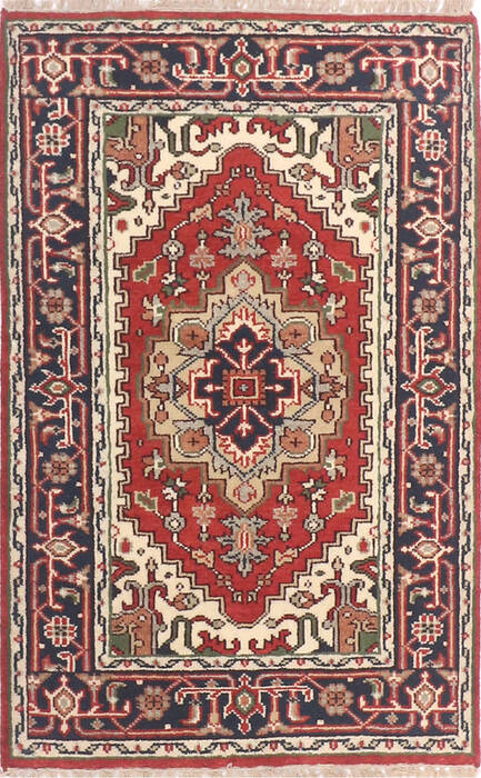 Heriz Multicolor Hand Knotted 30 X 50 Area Rug 904-136474 Image 0