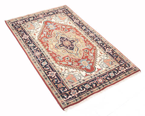 Heriz Multicolor Hand Knotted 40 X 60 Area Rug 904-136487 Image 1