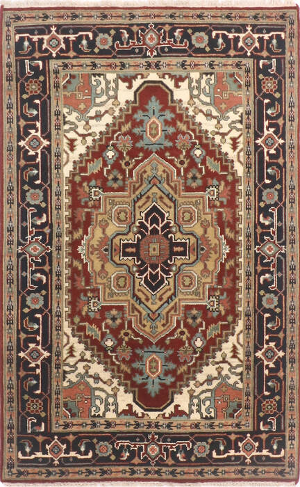 Heriz Multicolor Hand Knotted 40 X 60 Area Rug 904-136487 Image 0
