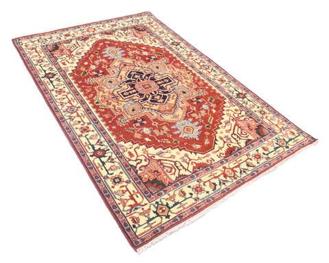 Heriz Multicolor Hand Knotted 60 X 90 Area Rug 904-136492 Image 1