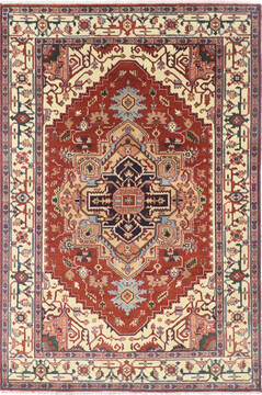 Heriz Multicolor Hand Knotted 6'0" X 9'0"  Area Rug 904-136492