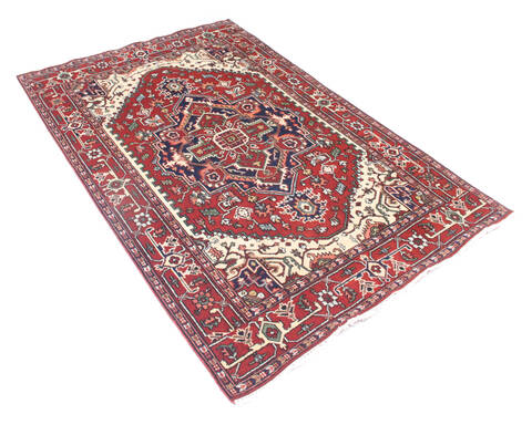 Heriz Multicolor Hand Knotted 60 X 90 Area Rug 904-136493 Image 1