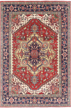 Heriz Multicolor Hand Knotted 6'0" X 9'0"  Area Rug 904-136494