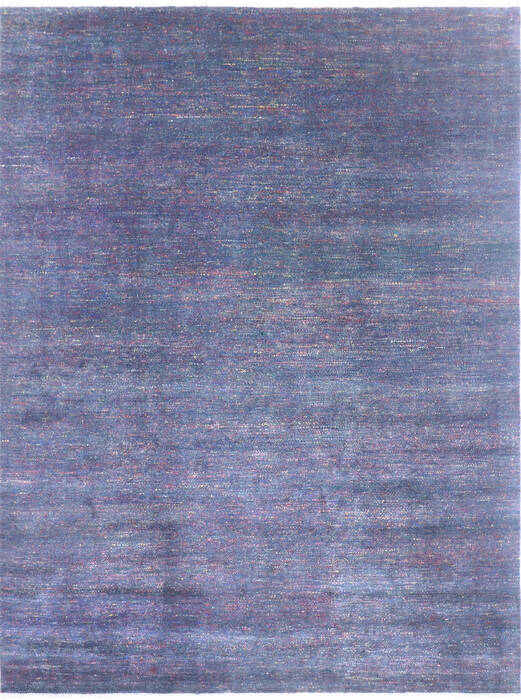 Modern Blue Hand Knotted 81 X 104 Area Rug 904-136506 Image 0