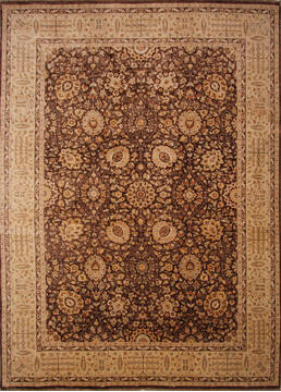 Ziegler Brown Hand Knotted 9'10" X 13'9"  Area Rug 254-136509