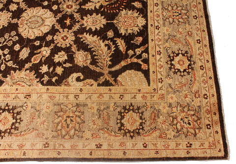 Ziegler Brown Hand Knotted 79 X 94 Area Rug 254-136510 Image 2