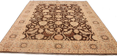 Ziegler Brown Hand Knotted 79 X 94 Area Rug 254-136510 Image 3