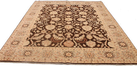 Ziegler Brown Hand Knotted 79 X 94 Area Rug 254-136510 Image 8