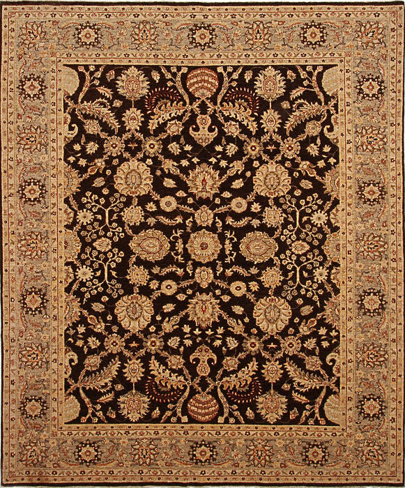 Ziegler Brown Hand Knotted 79 X 94 Area Rug 254-136510 Image 0