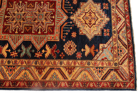 Kazak Multicolor Hand Knotted 310 X 55 Area Rug 254-136513 Image 5