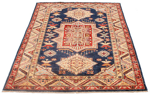 Kazak Multicolor Hand Knotted 310 X 55 Area Rug 254-136513 Image 7