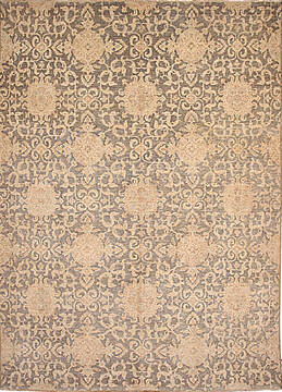 Ziegler Beige Hand Knotted 7'6" X 10'5"  Area Rug 254-136514