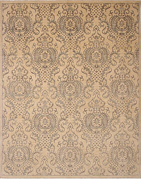 Ziegler Beige Hand Knotted 7'10" X 9'9"  Area Rug 254-136515