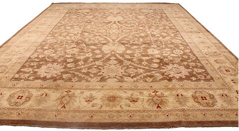 Ziegler Brown Hand Knotted 120 X 153 Area Rug 254-136516 Image 3