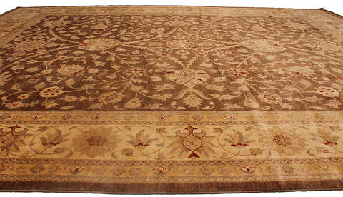 Ziegler Brown Hand Knotted 120 X 153 Area Rug 254-136516 Image 4