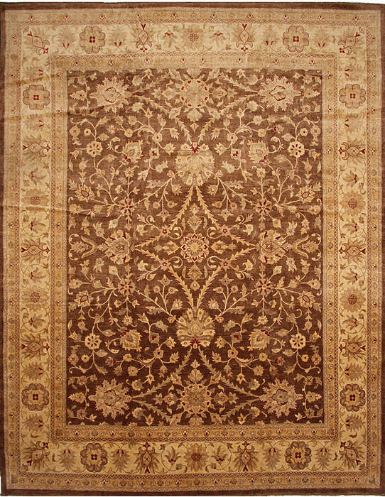Ziegler Brown Hand Knotted 120 X 153 Area Rug 254-136516 Image 0
