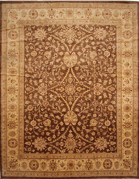 Ziegler Brown Hand Knotted 12'0" X 15'3"  Area Rug 254-136516