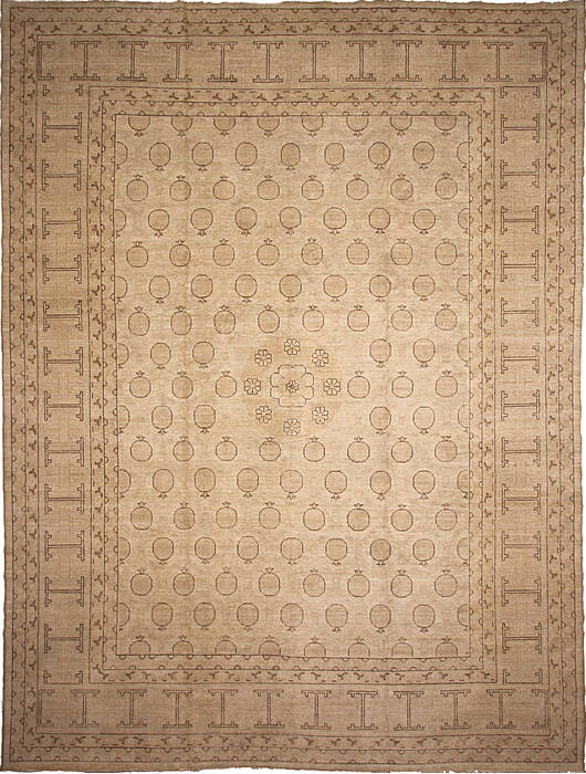 Ziegler Beige Hand Knotted 120 X 158 Area Rug 254-136517 Image 0