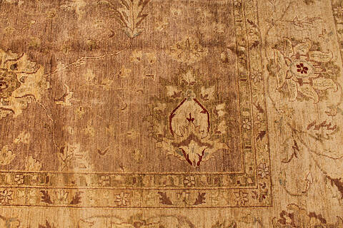 Ziegler Brown Hand Knotted 120 X 149 Area Rug 254-136518 Image 3